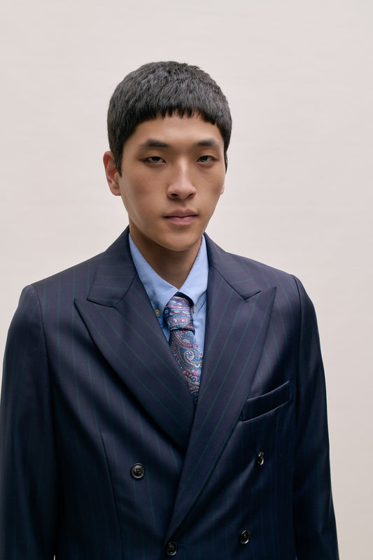 DOUBLE-BREASTED PEAK BLAZER