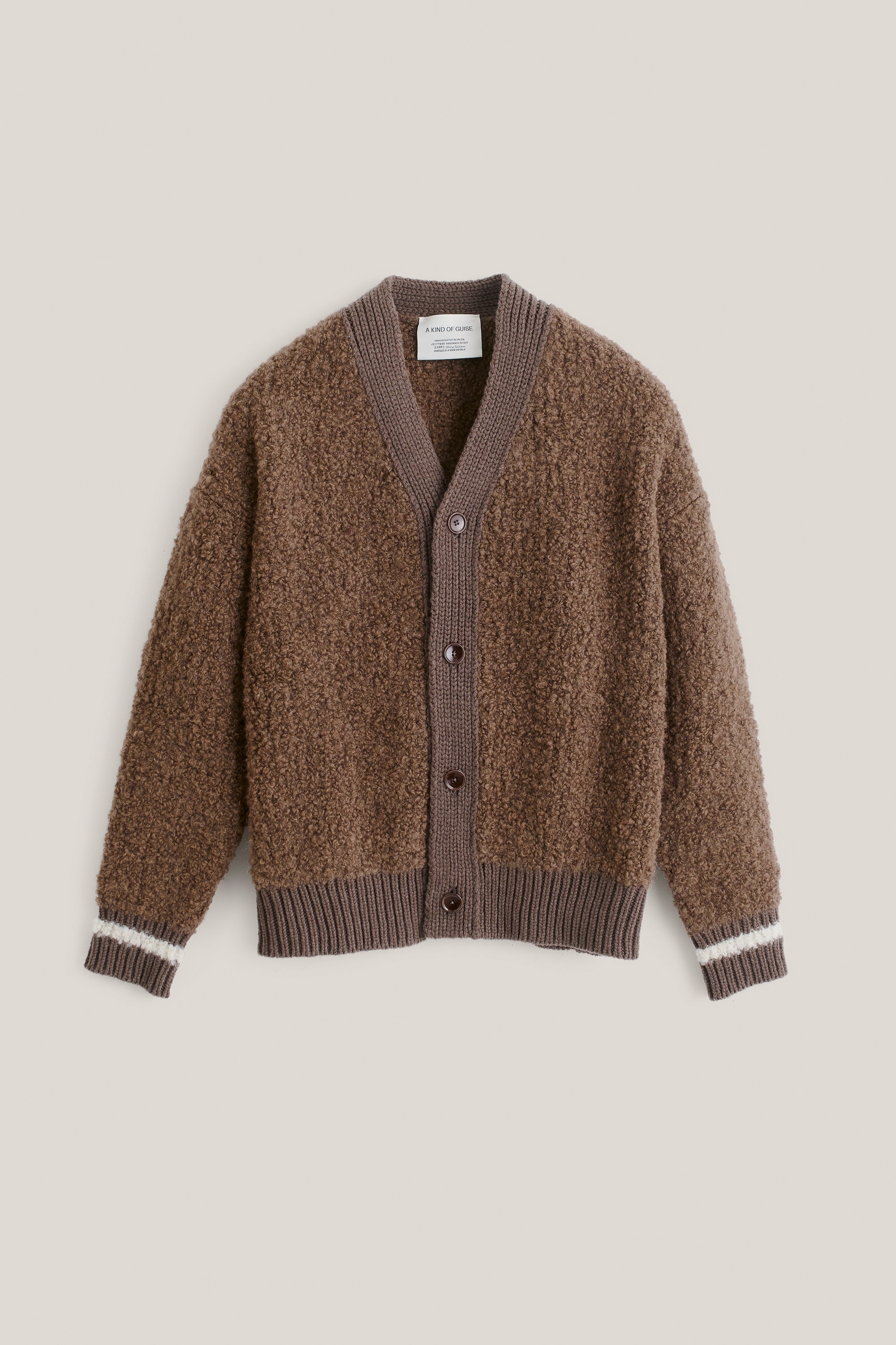 N!ce knit cardigan（BROWN） KHUDER KNIT CARDIGAN – A KIND OF GUISE