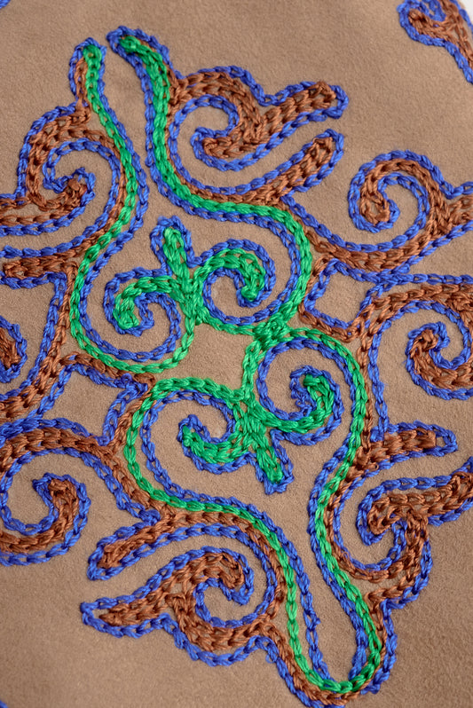 Embroidered Shoulder Pouch