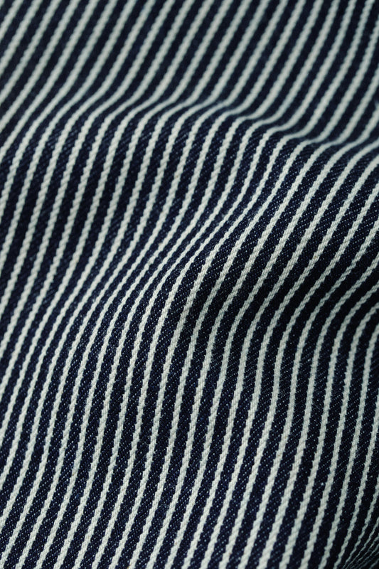 Duma Pleated Shorts Striped Denim