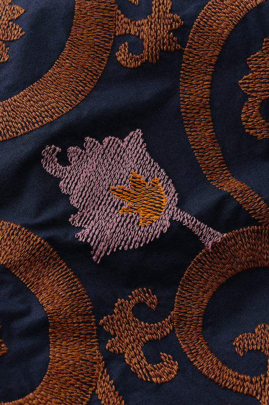 Samata Shirt Embroidered Mulberry Night