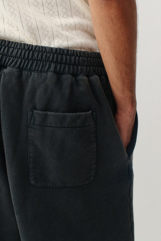 Saleh Jersey Shorts Washed Black