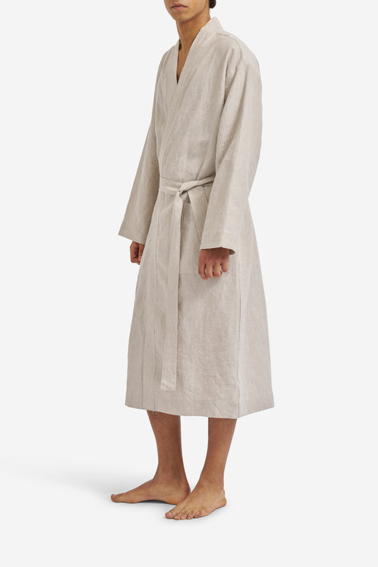 LINEN BATHROBE