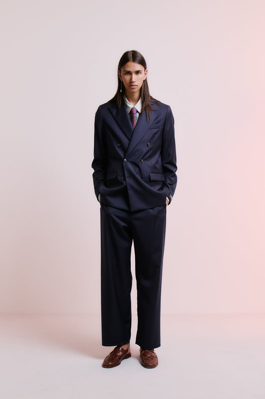 DOUBLE BREASTED PEAK BLAZER