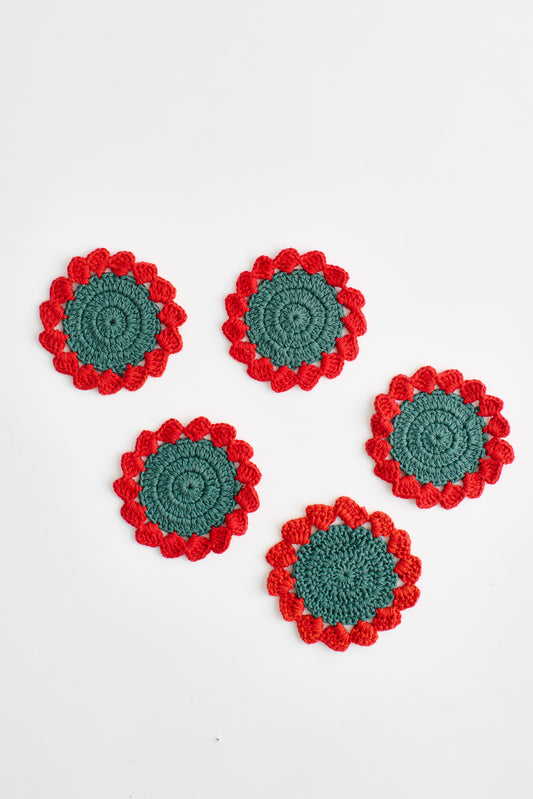 Hibiscus Crochet Coasters