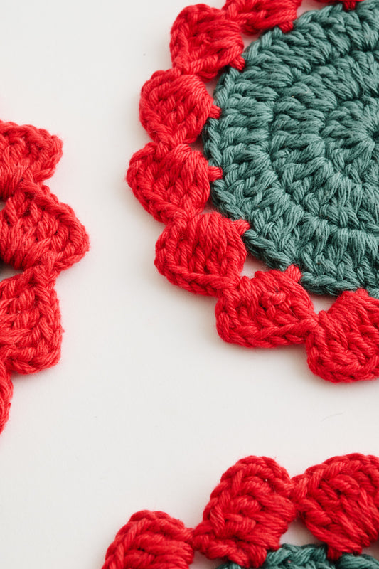 Hibiscus Crochet Coasters