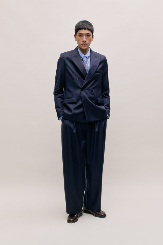 DOUBLE-BREASTED PEAK BLAZER