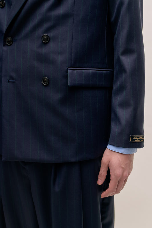 DOUBLE-BREASTED PEAK BLAZER