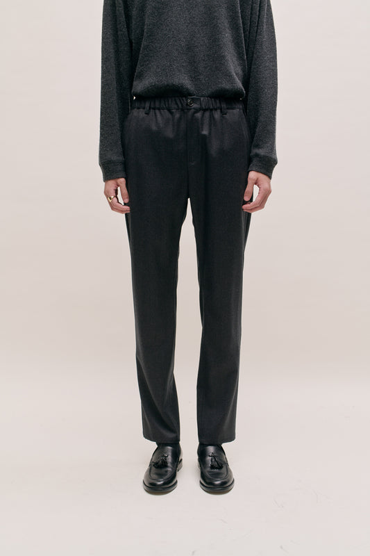 ELASTICATED WIDE TROUSERS