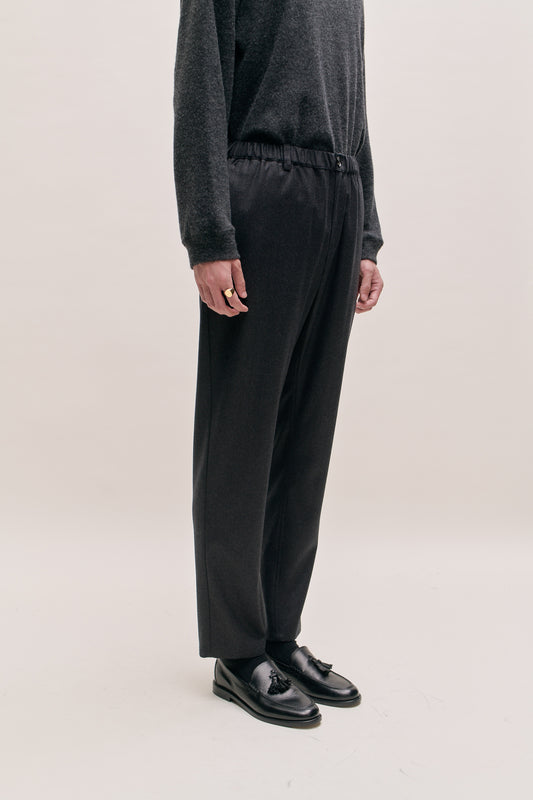 ELASTICATED WIDE TROUSERS