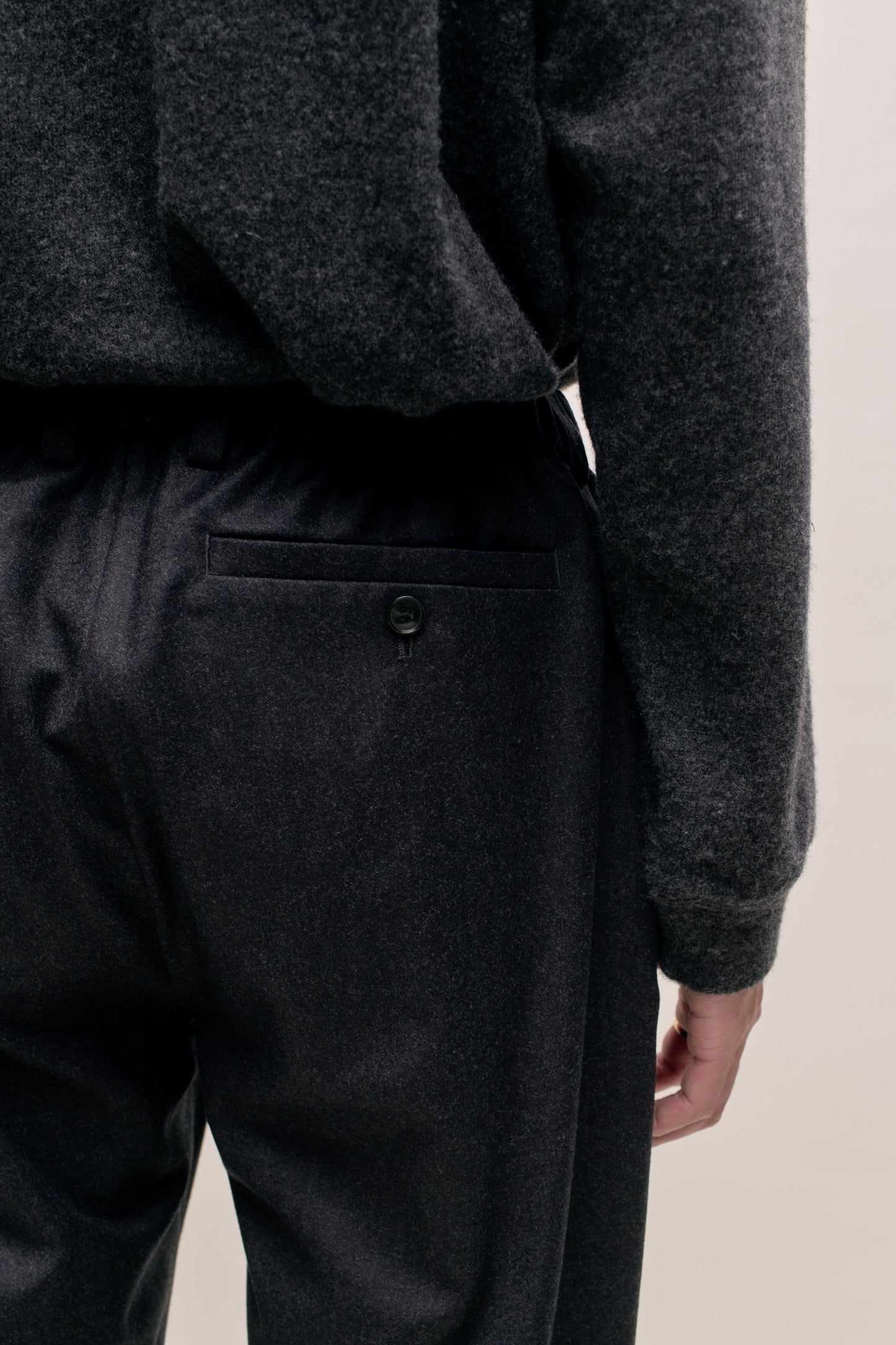 ELASTICATED WIDE TROUSERS