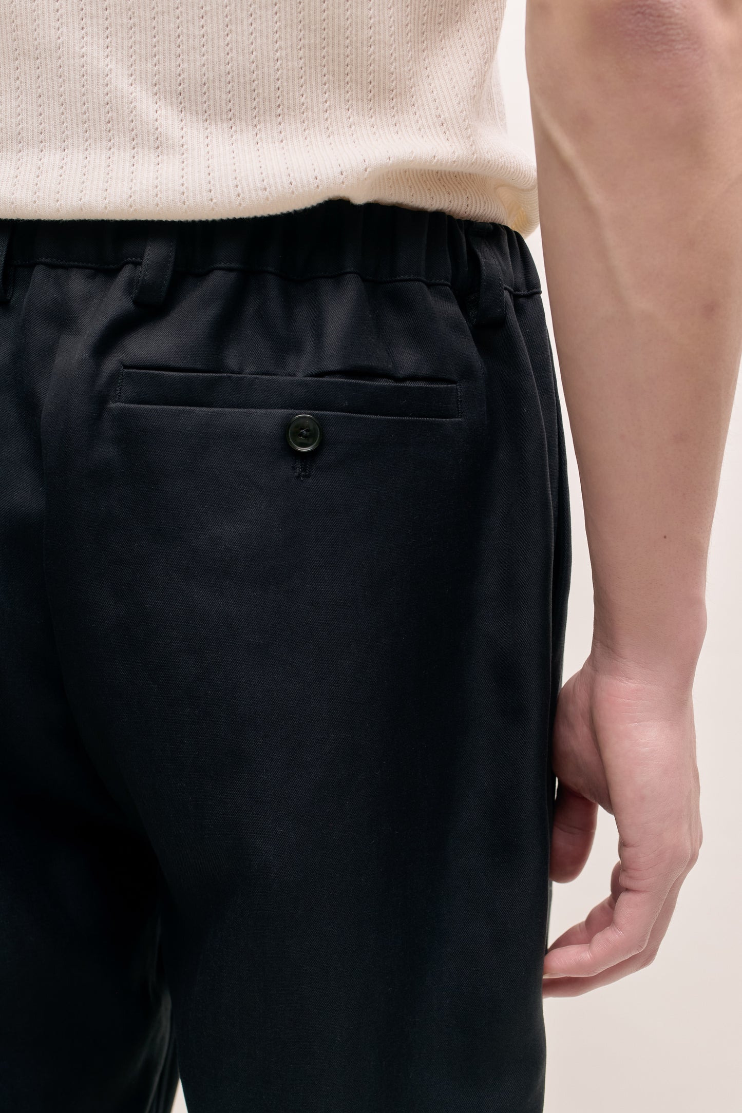 ELASTICATED WIDE TROUSERS