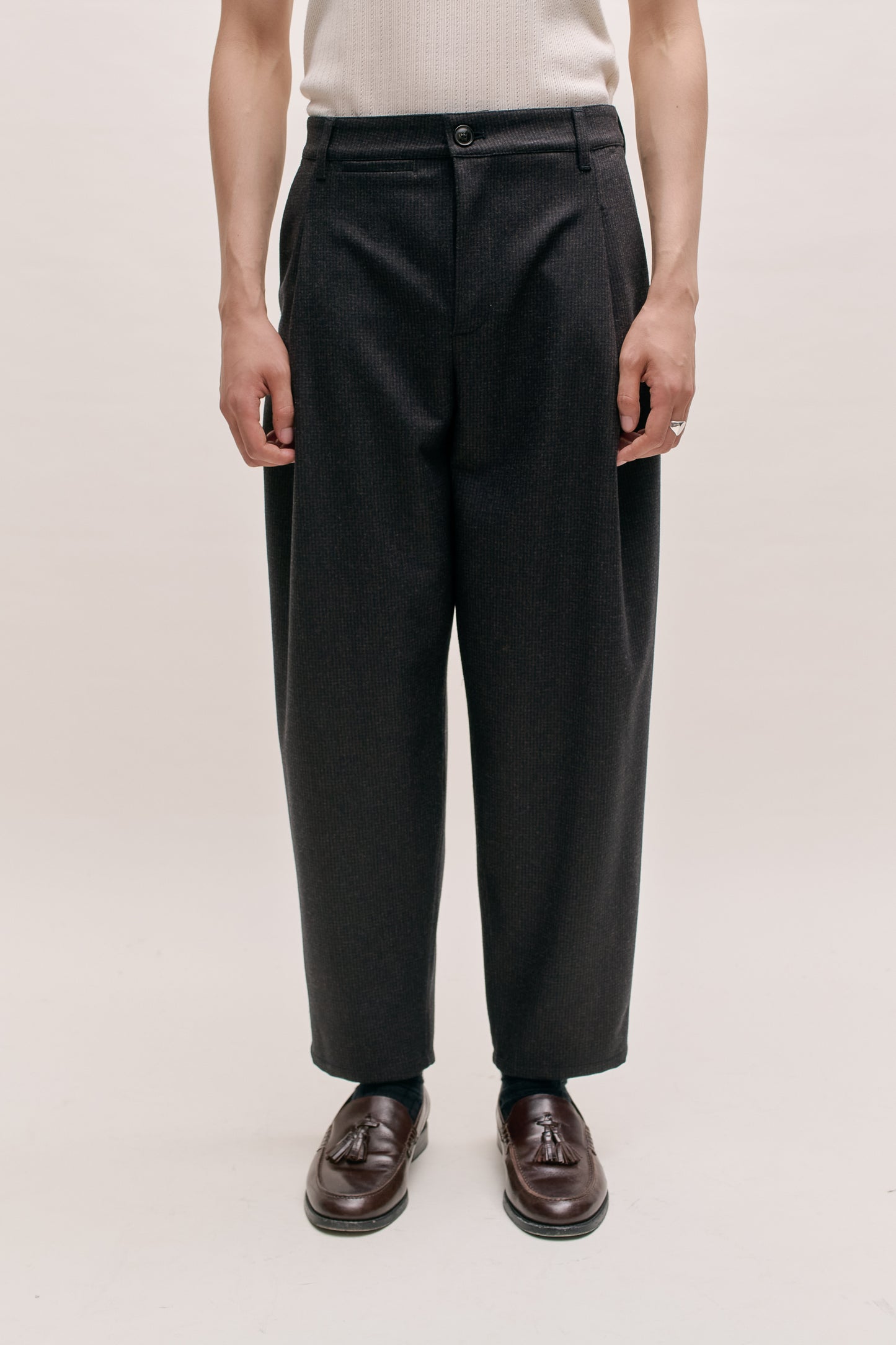 FOLDED WIDE TROUSERS