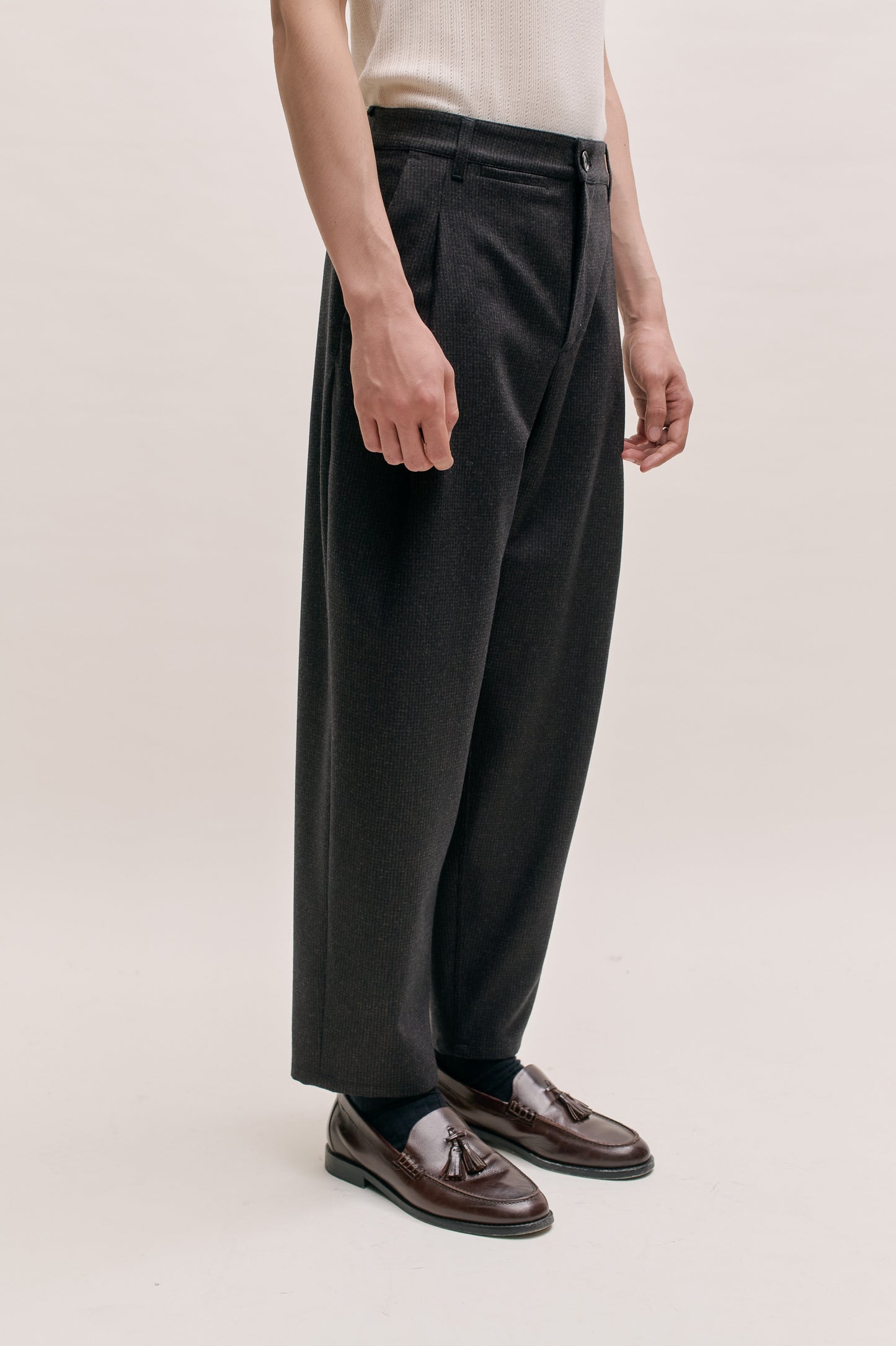 FOLDED WIDE TROUSERS