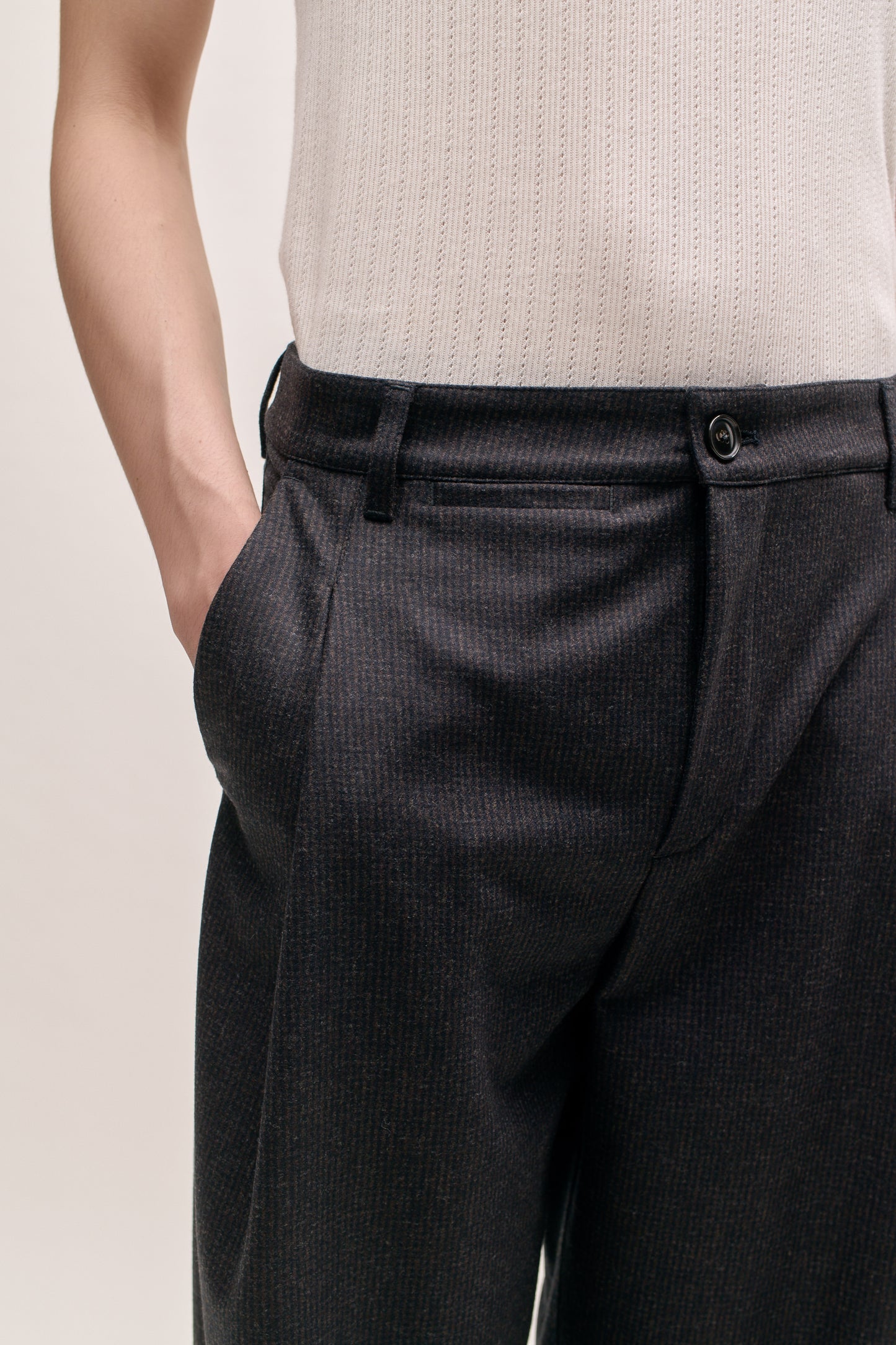 FOLDED WIDE TROUSERS