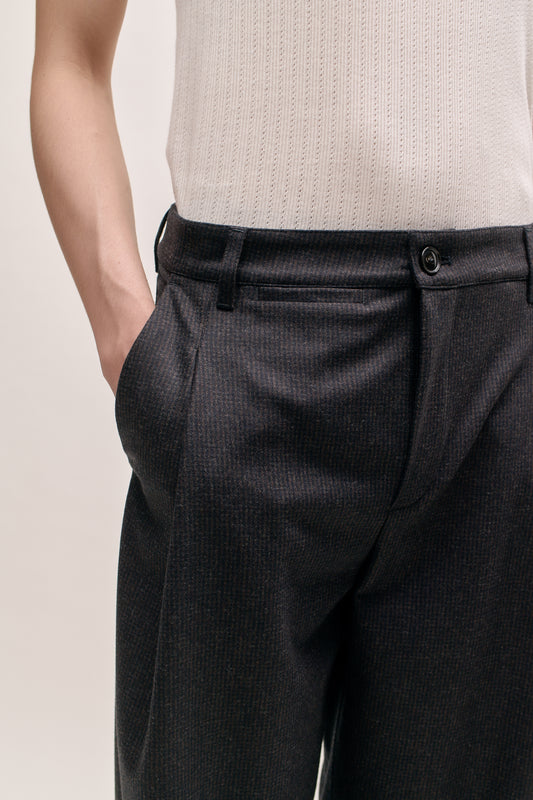 FOLDED WIDE TROUSERS
