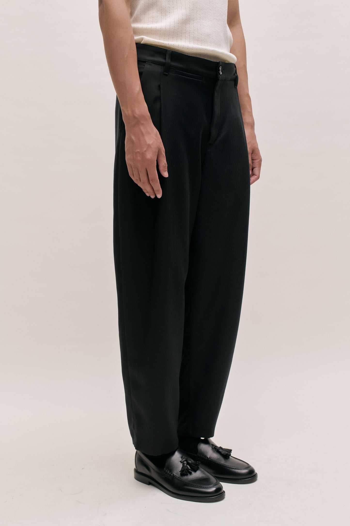 FOLDED WIDE TROUSERS