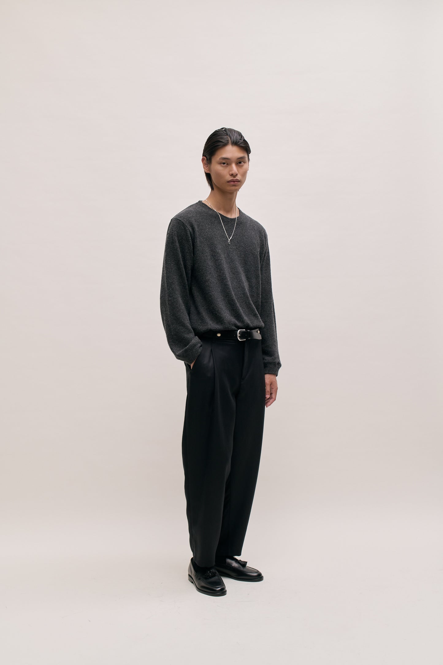 FOLDED WIDE TROUSERS