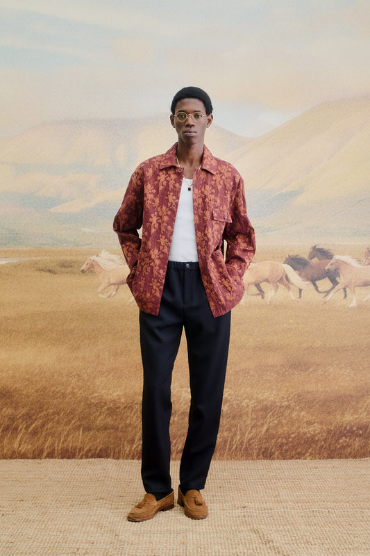 ELASTICATED WIDE TROUSERS