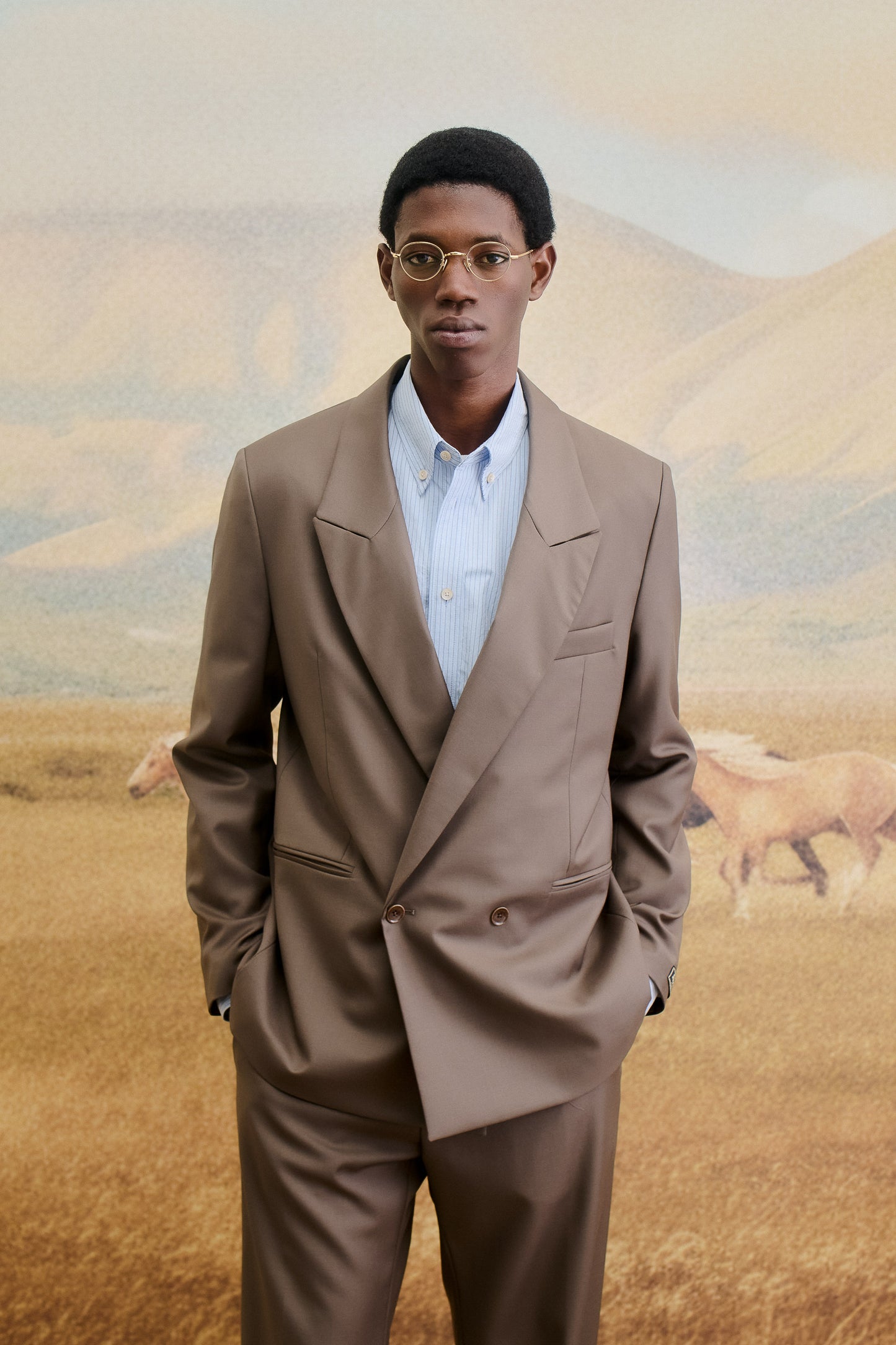 RELAXED DOUBLE-BUTTONED BLAZER