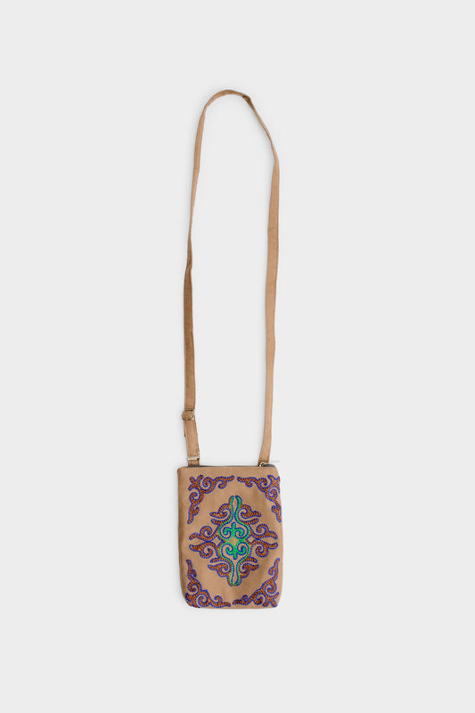 Embroidered Shoulder Pouch