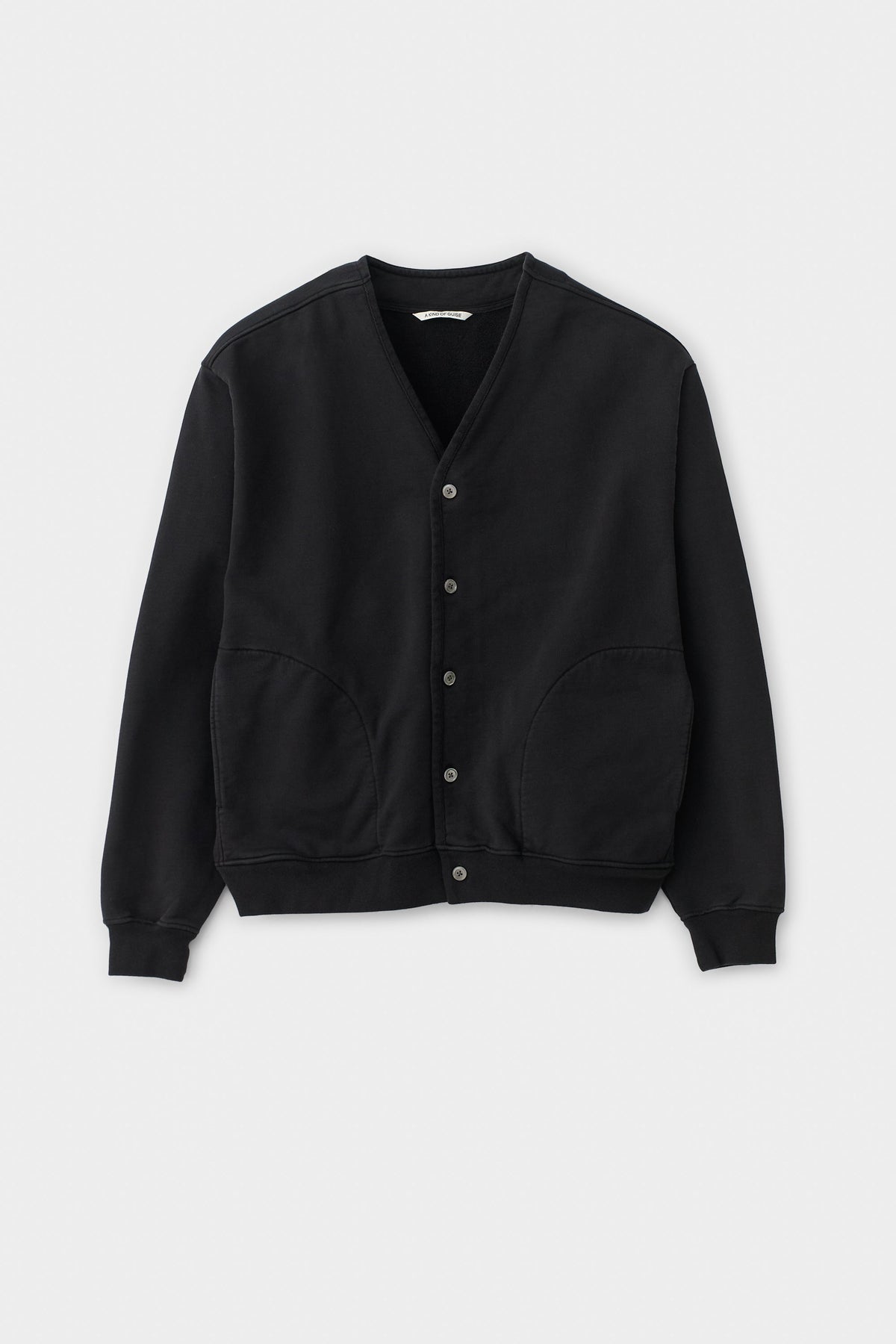 Broto Jersey Cardigan Washed Black