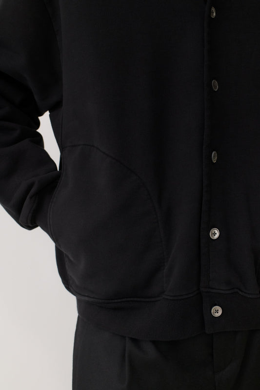 Broto Jersey Cardigan Washed Black