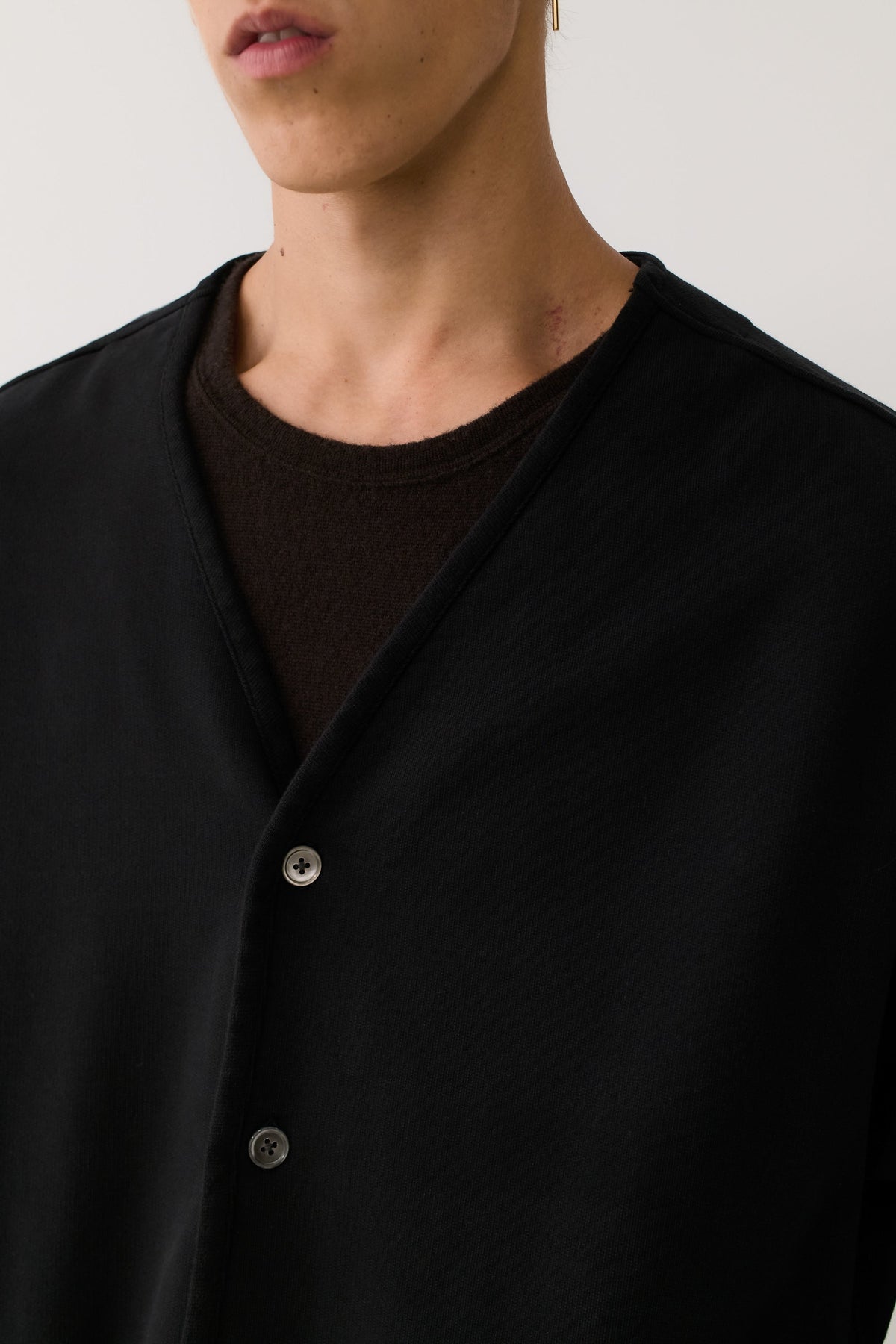 Broto Jersey Cardigan Washed Black