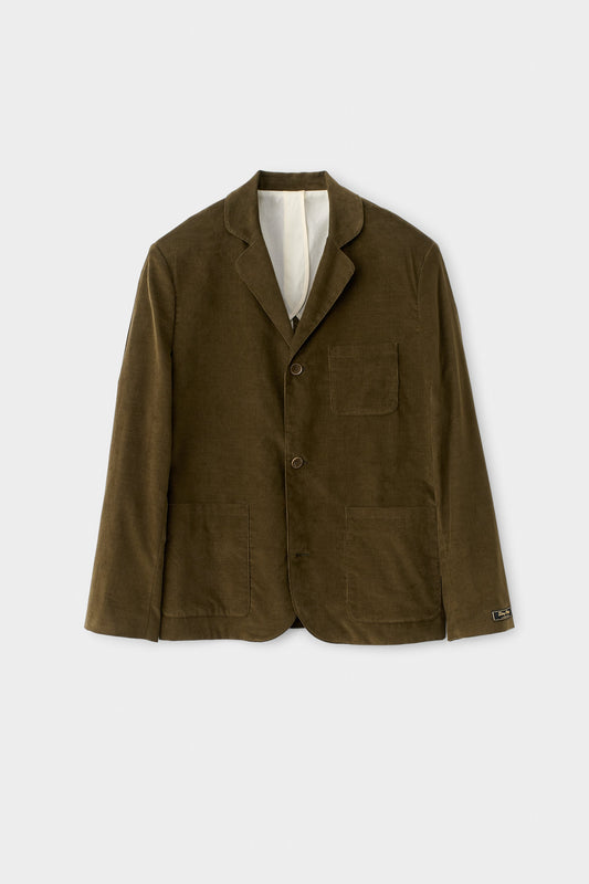 Deconstructed Atelier Blazer Olive Haze Corduroy