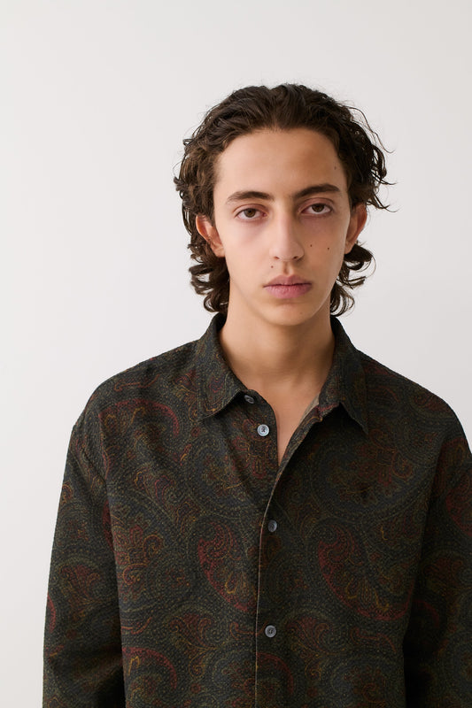 Derbin Shirt Moss Paisley