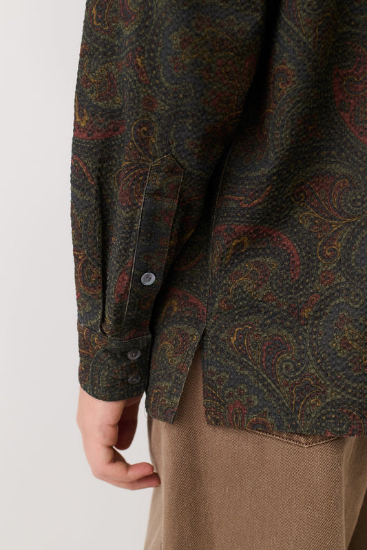 Derbin Shirt Moss Paisley