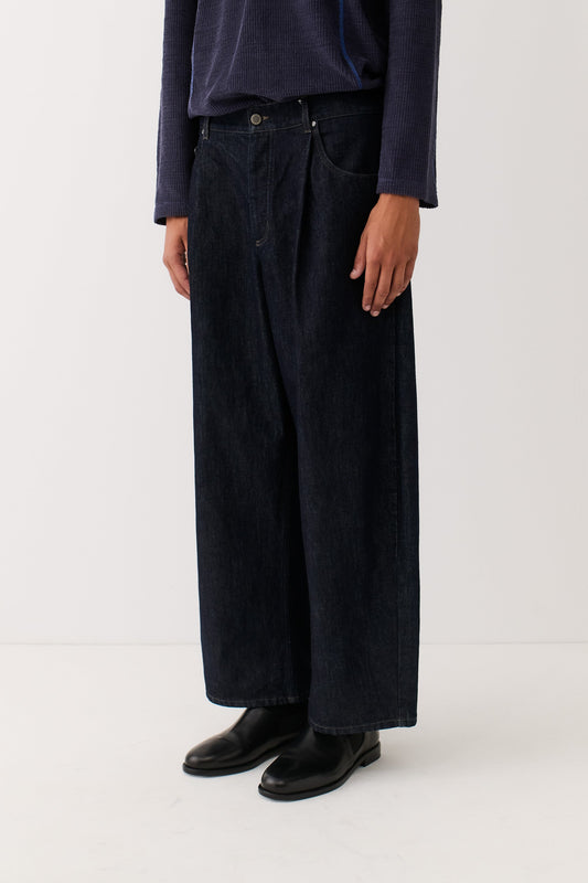 Duma Pleated Denim Almost Raw