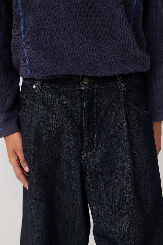 Duma Pleated Denim Almost Raw