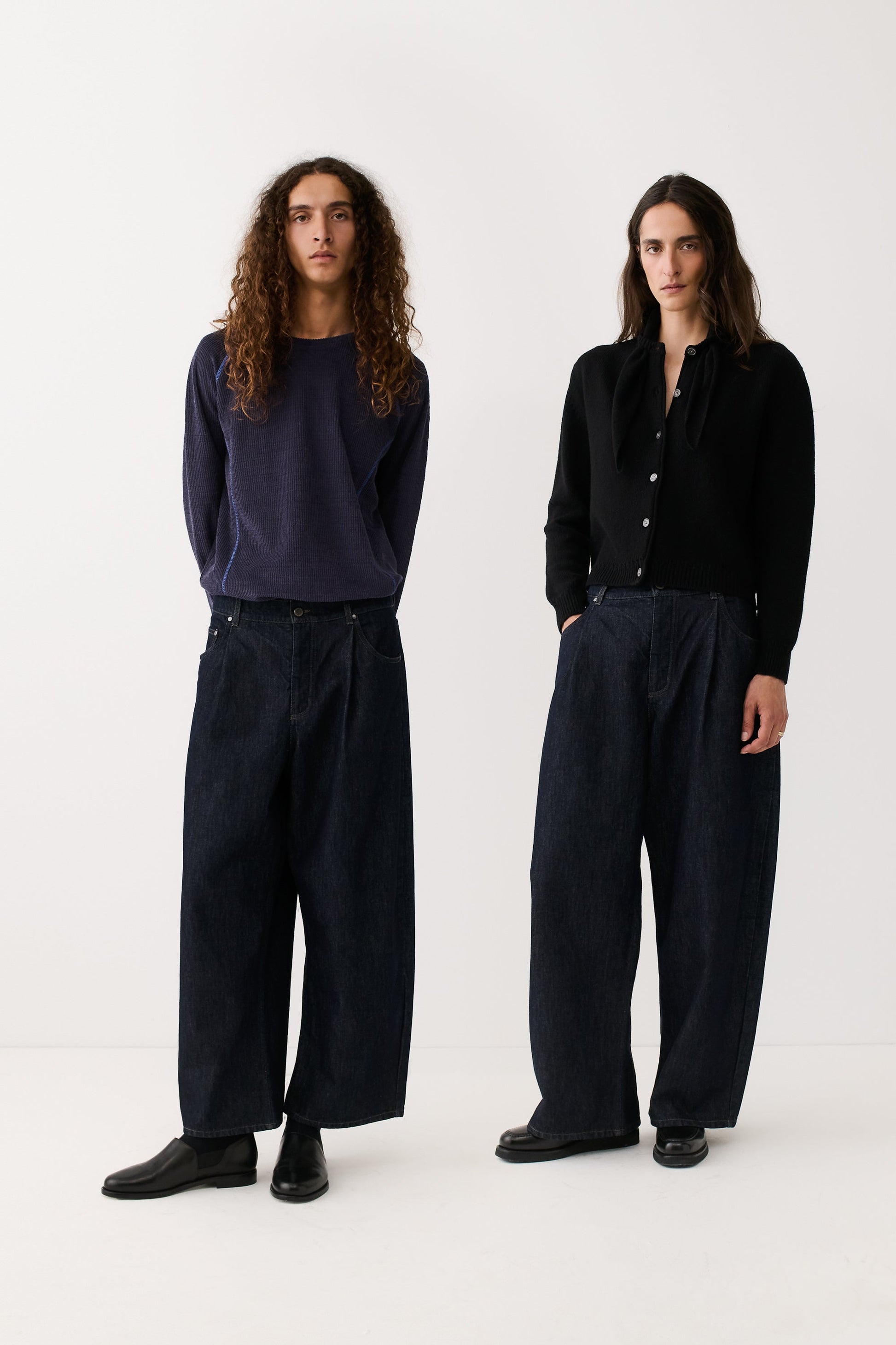 Duma Pleated Denim Almost Raw