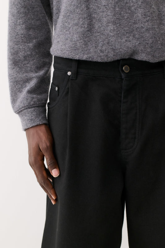 Duma Pleated Denim Coal Treasure