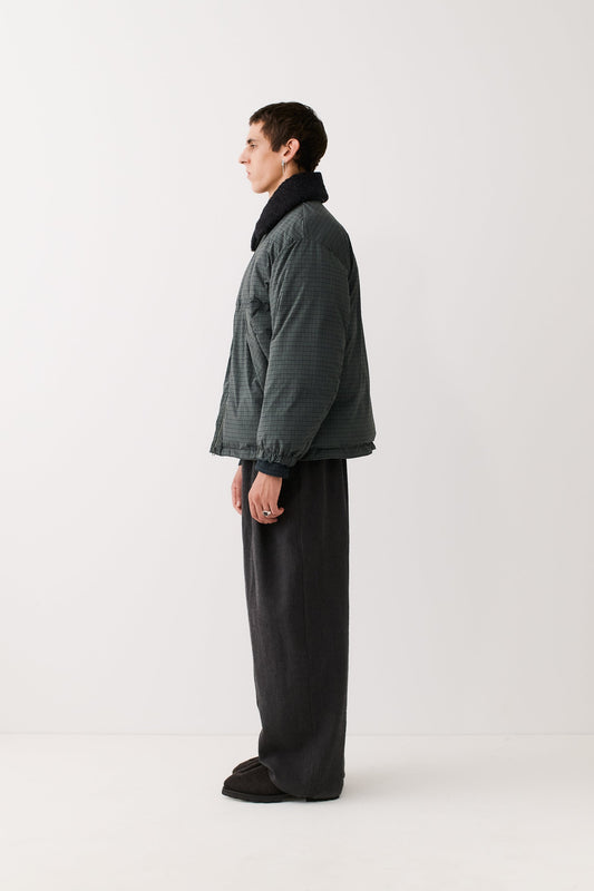 Esca Puffer Jacket Dark Forest Check