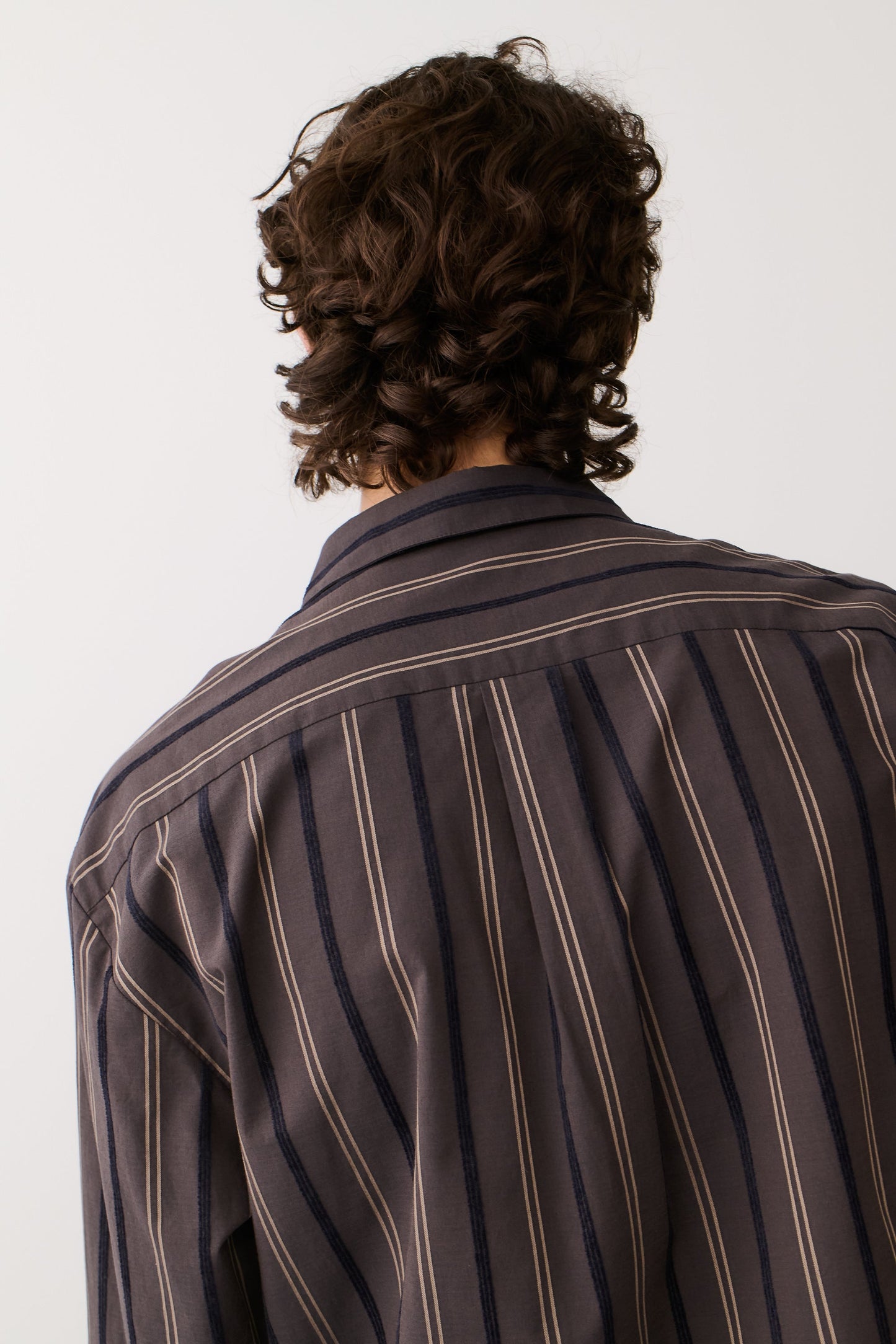 Gusto Shirt Brown Velvet Stripe
