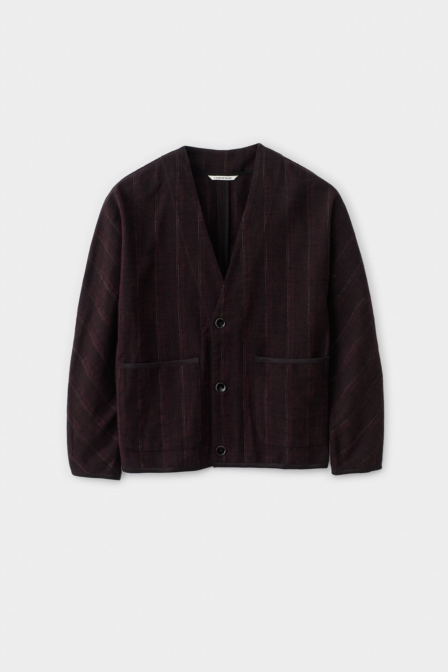 Kaan Cardigan Black Wine Line