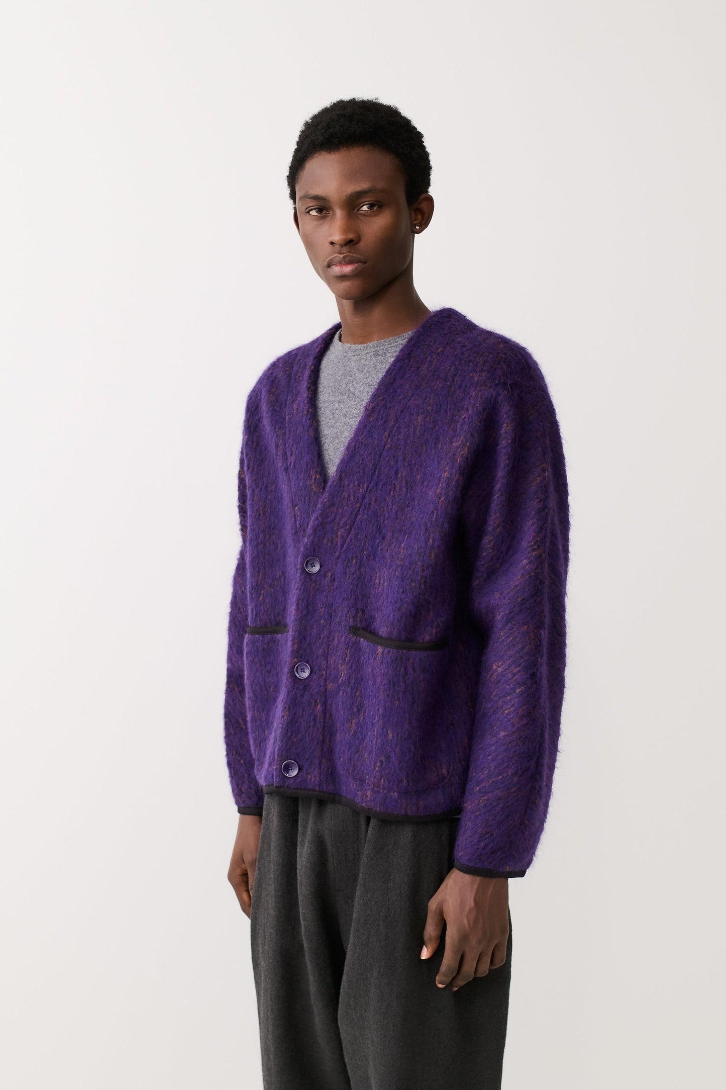 Kaan Cardigan Fuzzy Violet