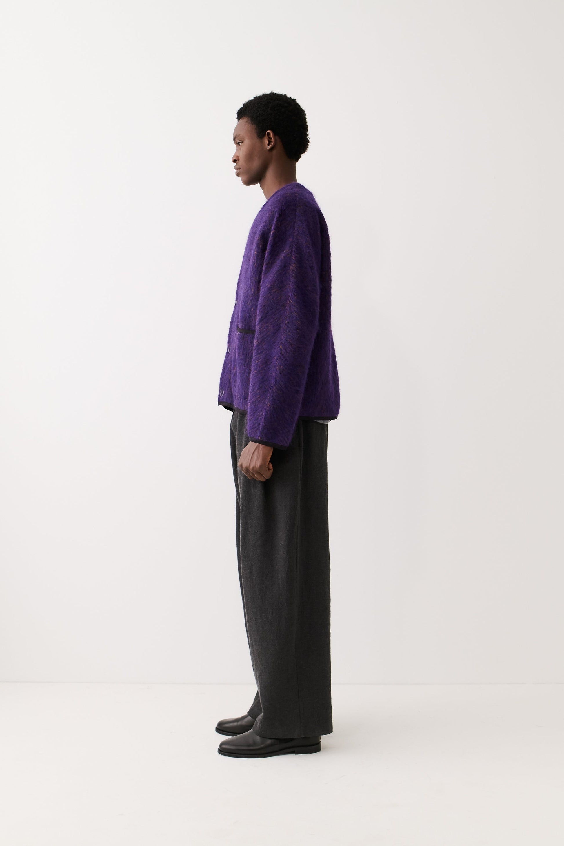 Kaan Cardigan Fuzzy Violet