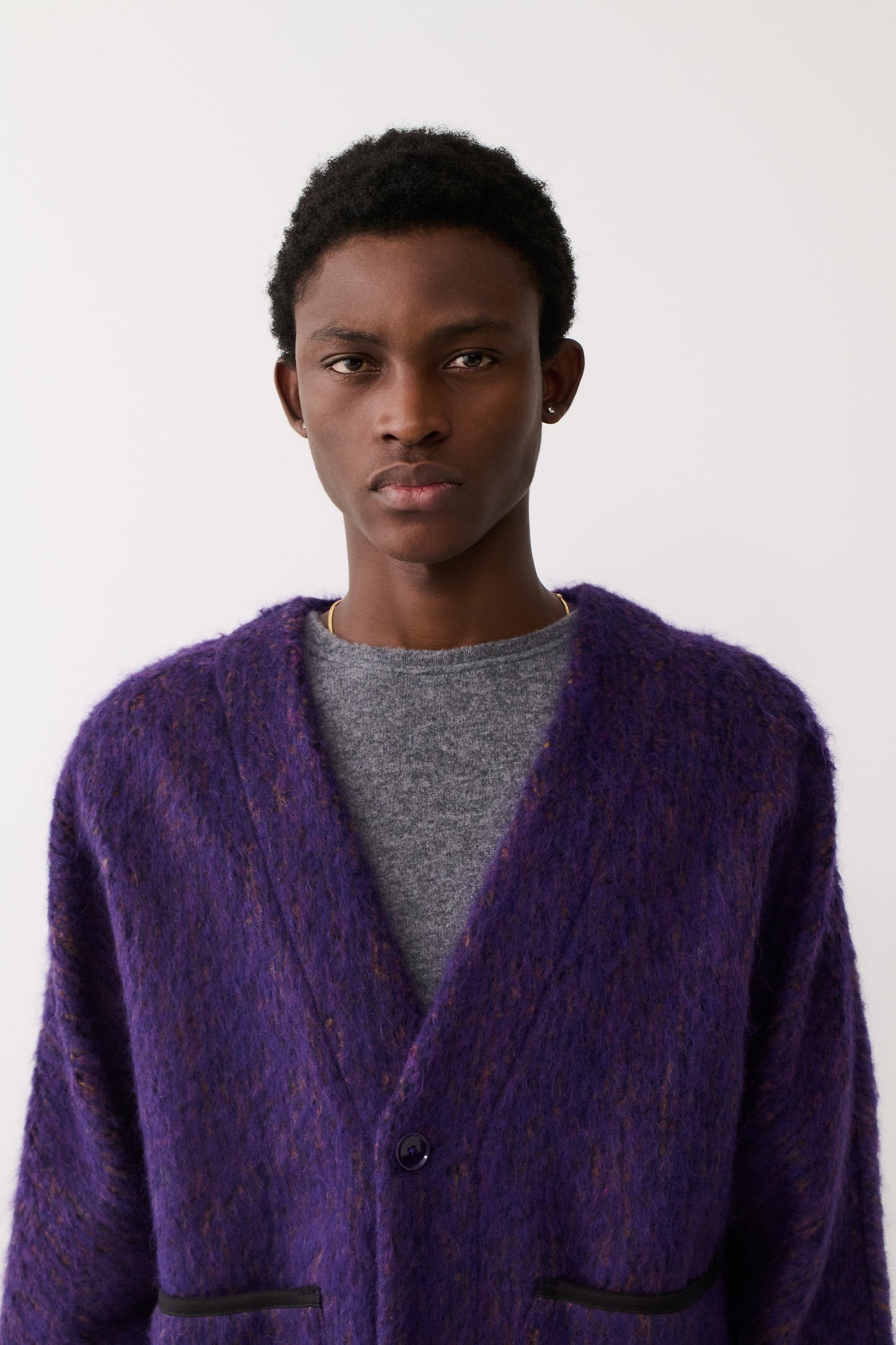 Kaan Cardigan Fuzzy Violet