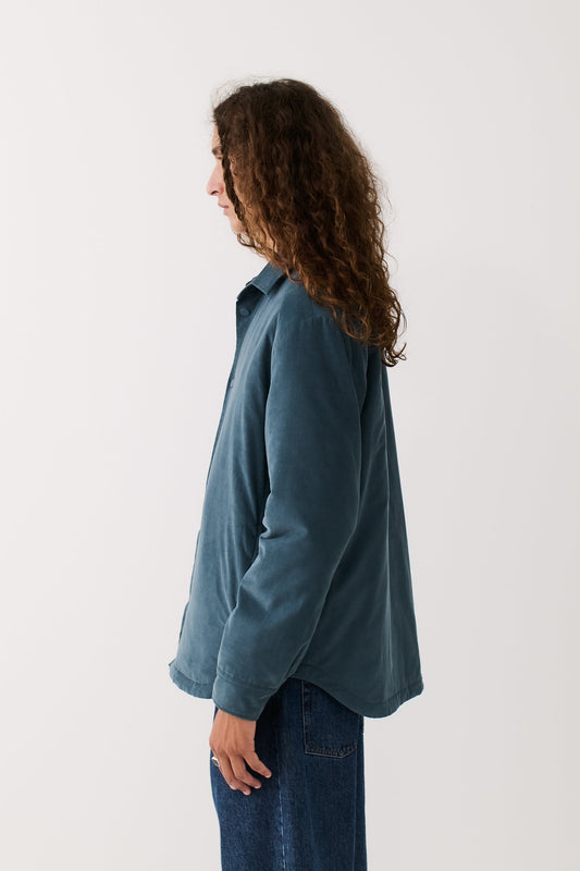 Olkay Quilted Overshirt Sea Corduroy