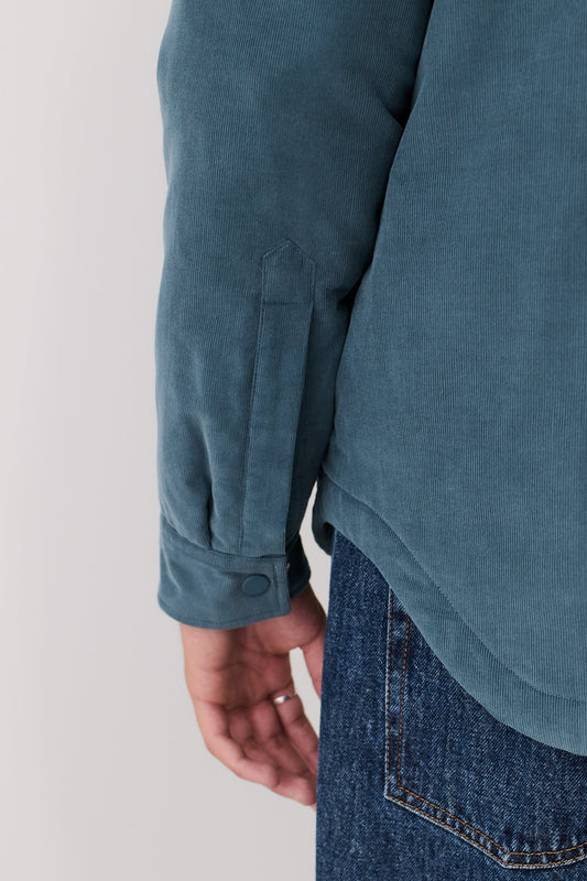 Olkay Quilted Overshirt Sea Corduroy
