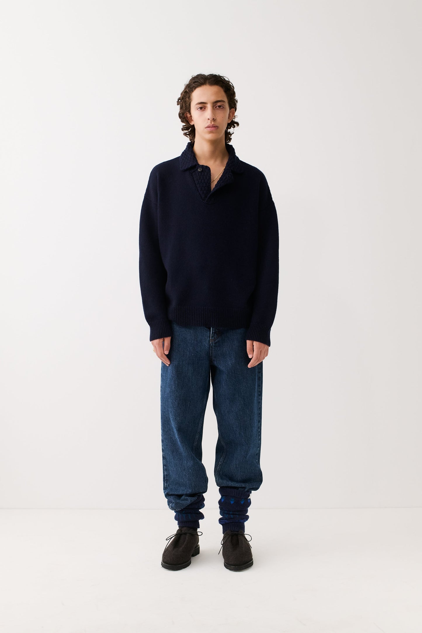 Palano Knit Polo Antique Navy