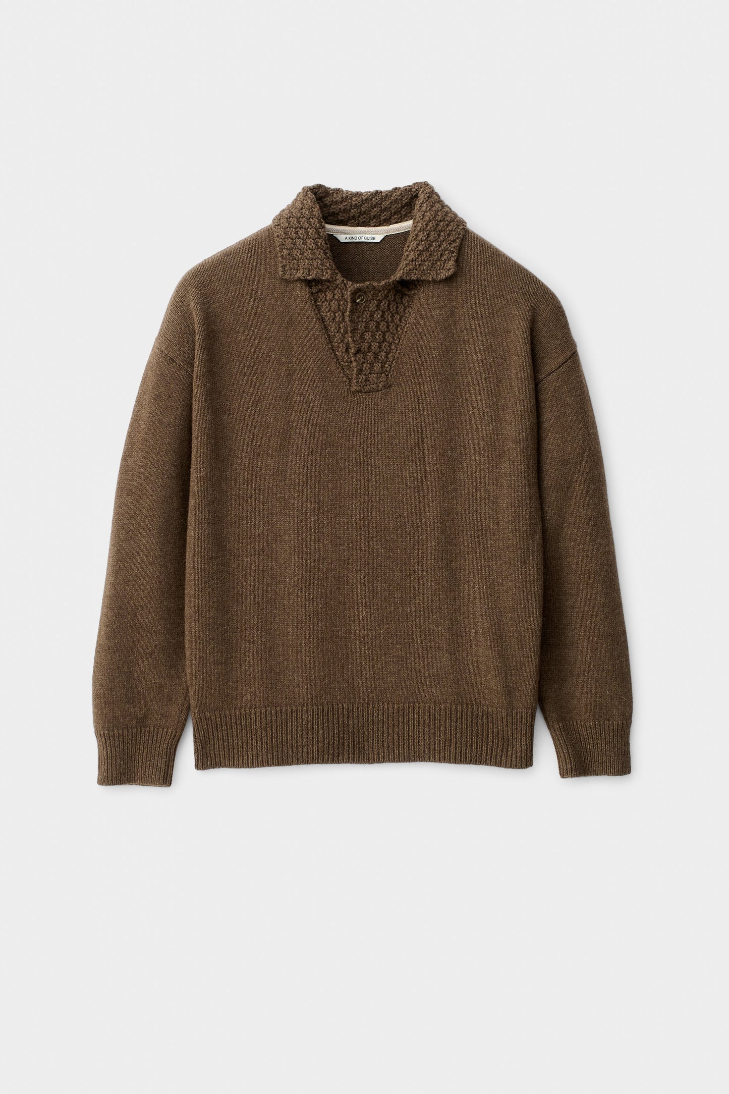 Palano Knit Polo Tobacco Melange