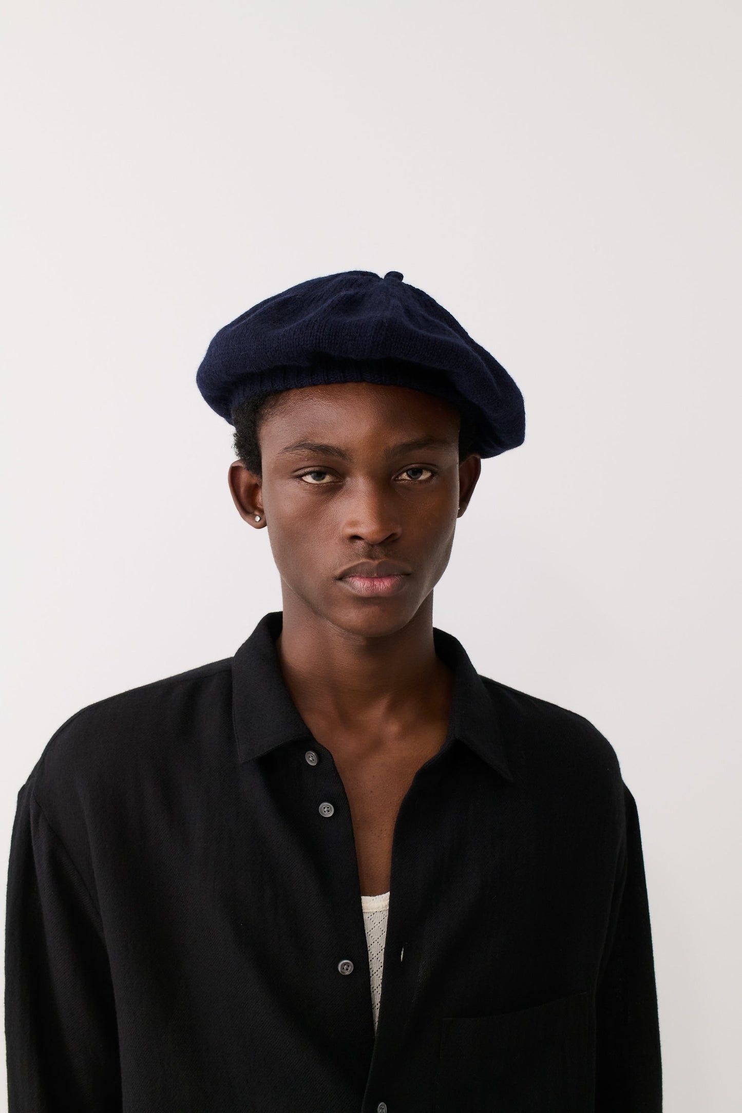 Prado Knitted Beret Antique Navy