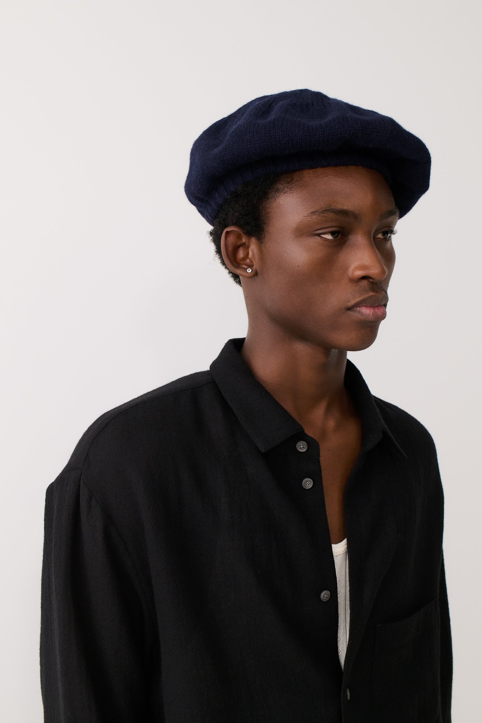 Prado Knitted Beret Antique Navy