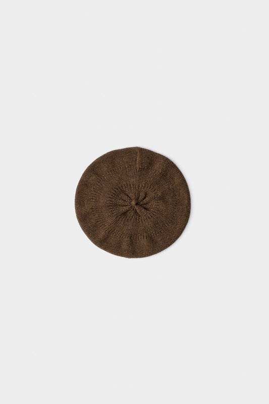 Prado Knitted Beret Tobacco Melange