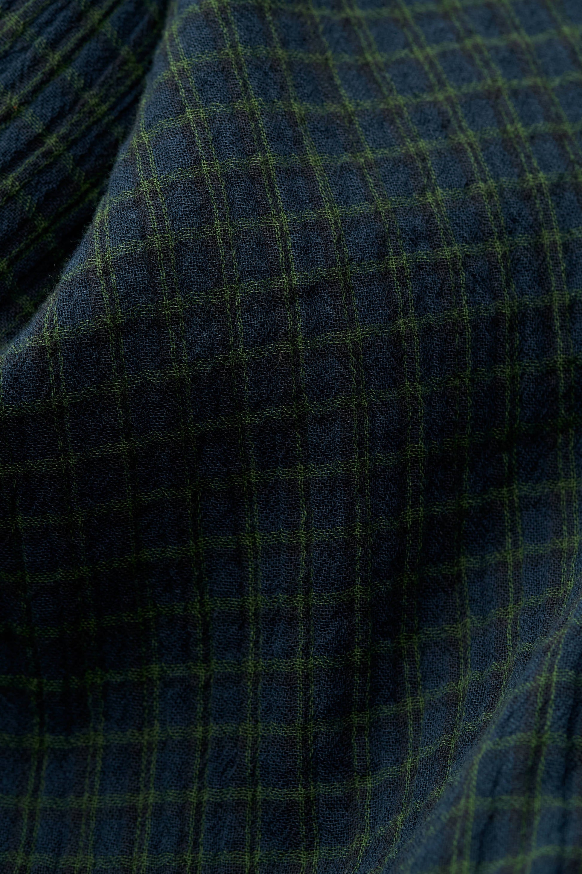 Rumba Shirt Navy Green Check