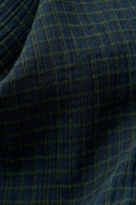 Rumba Shirt Navy Green Check